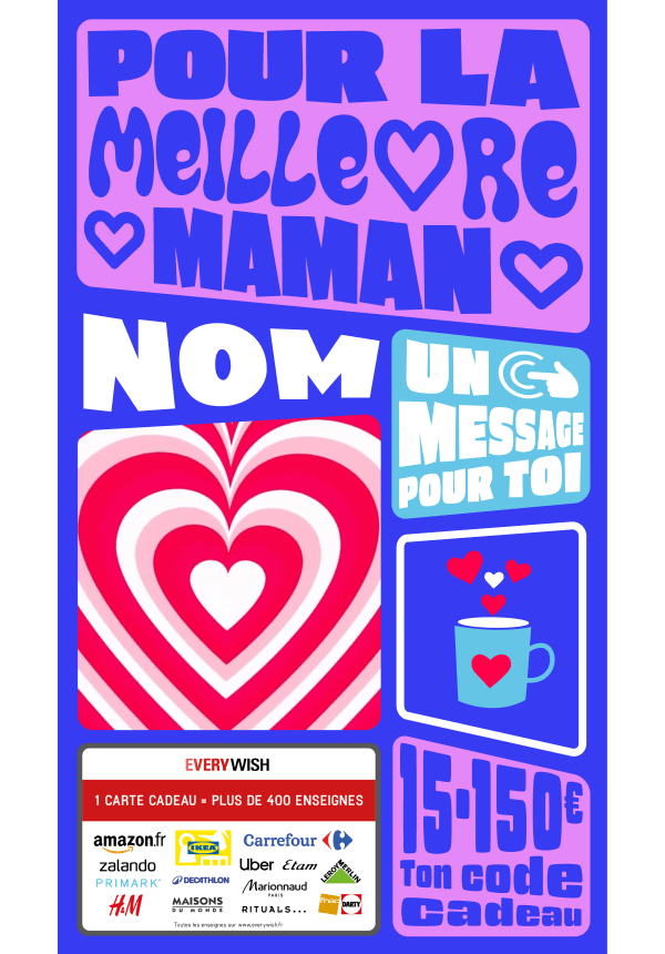 Digital - Pour la meilleure Maman - coeur