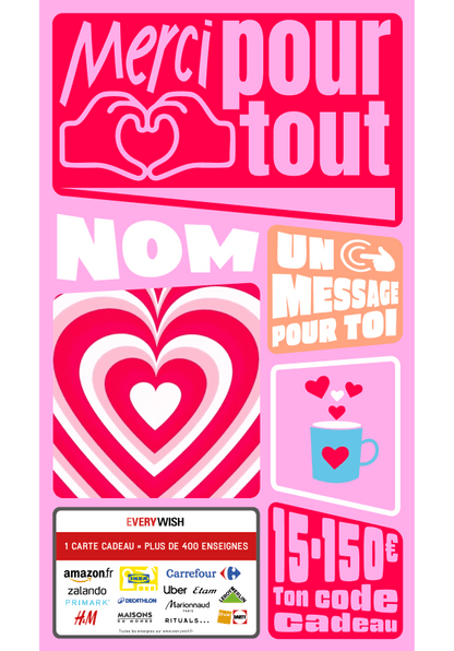 Digital - Merci pour tout - coeur
