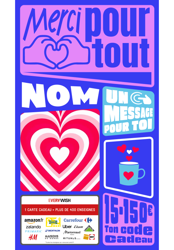 Digital - Merci pour tout - coeur