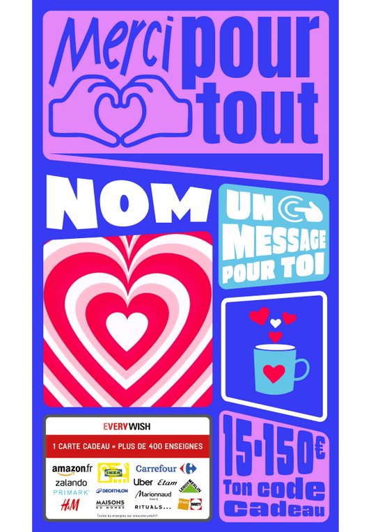 Digital - Merci pour tout - coeur