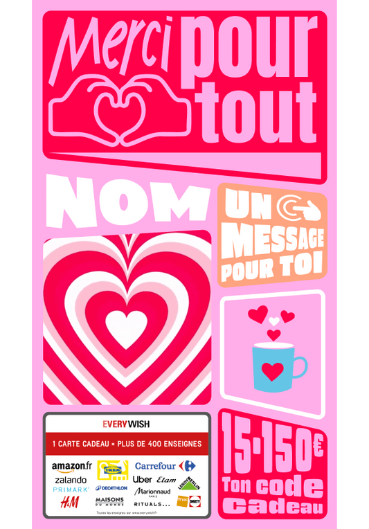 Digital - Merci pour tout - coeur