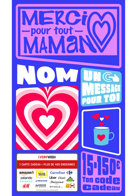 Digital - Merci pour tout Maman - coeur