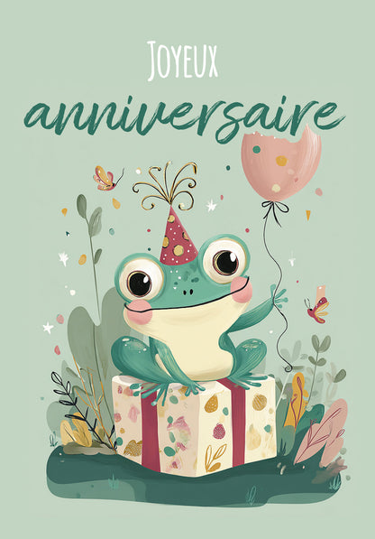 Joyeux anniversaire - Grenouille