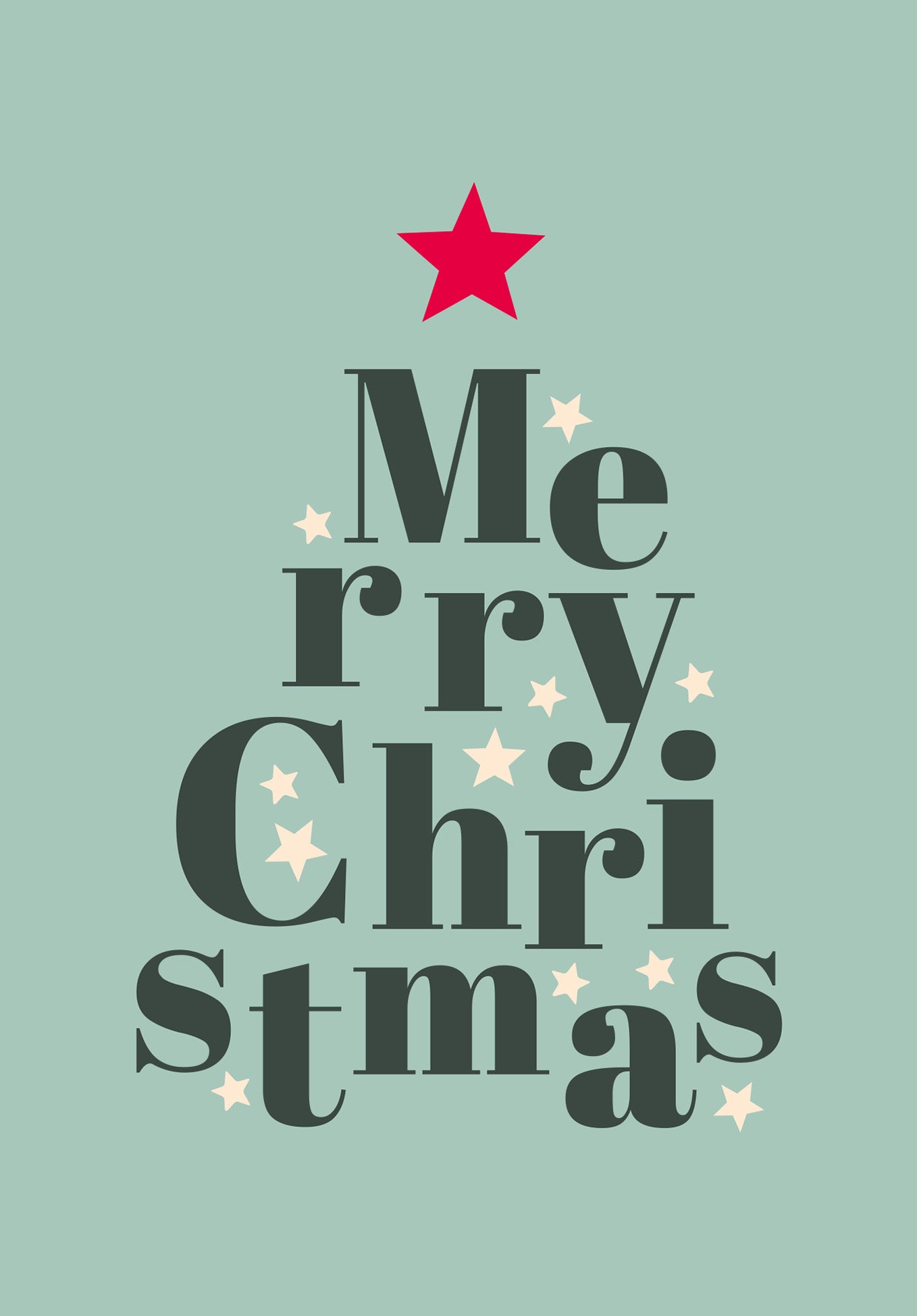 Merry Christmas - Lettres sapin