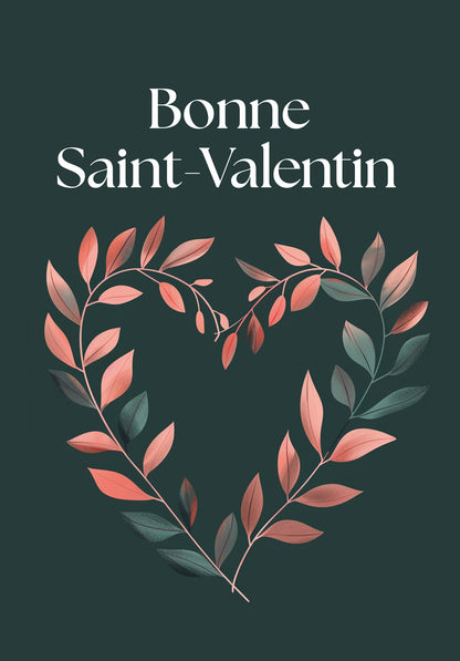 Bonne Saint-Valentin - Cœur vert foncé