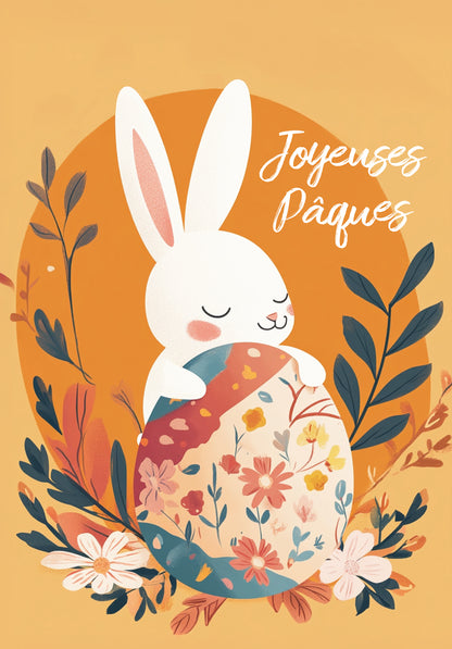 Joyeuses Pâques - Lapin Orange