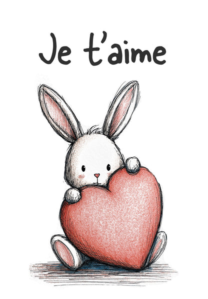 Je t'aime - Cœur de lapin