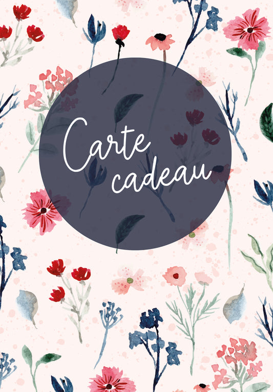 Carte Cadeau - Fleurs Bleu