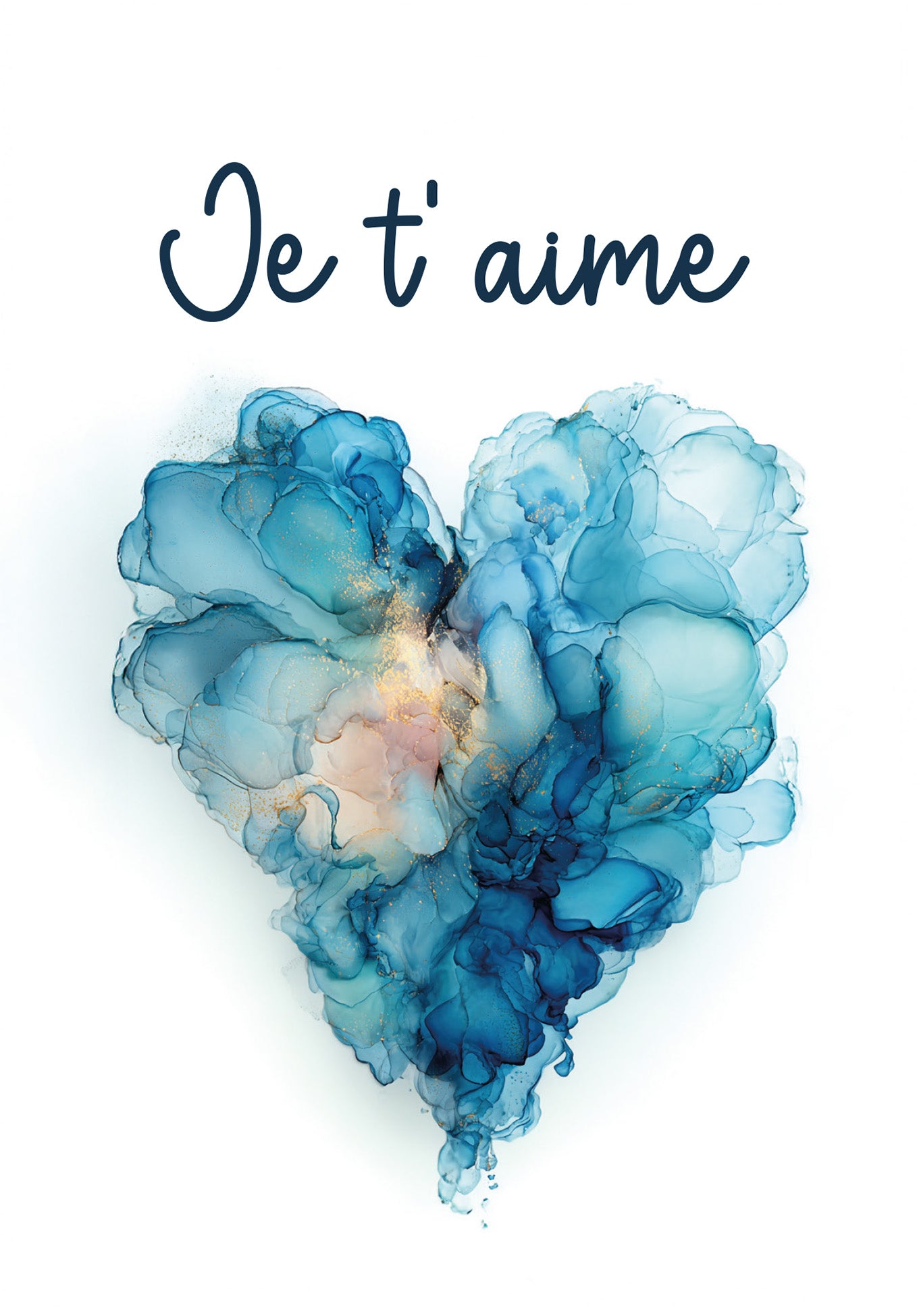 Je t'aime - Cœur bleu