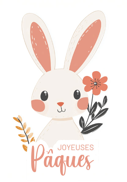 Joyeuses Pâques - Lapin blanc (Valeur du bon)