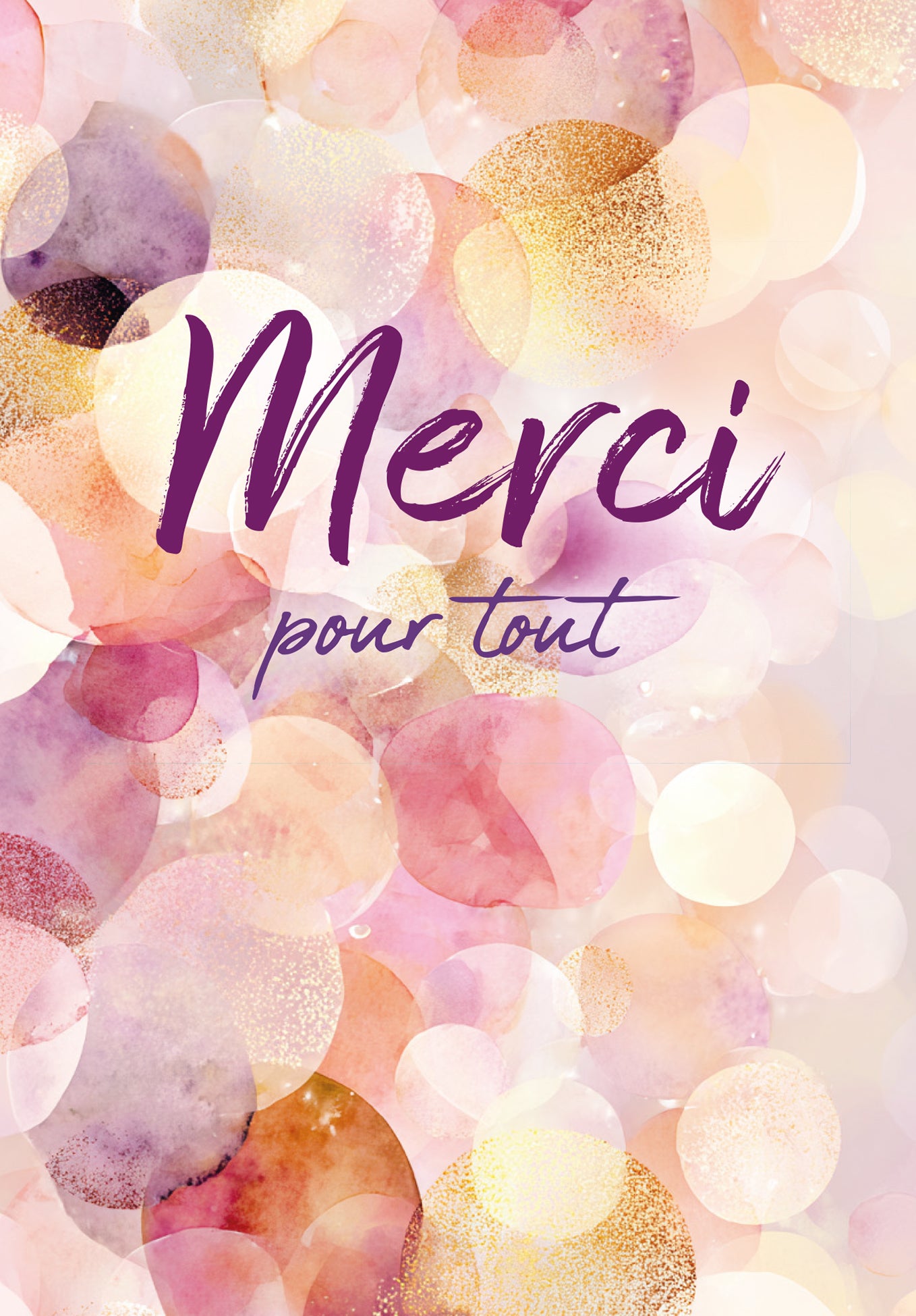 Merci pour tout - Or violet (Valeur du bon)