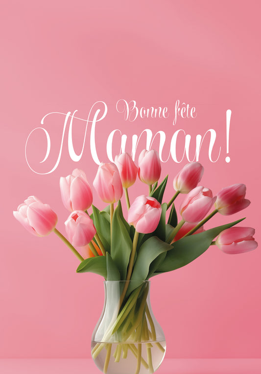 Bonne Fête maman - Vase tulipe