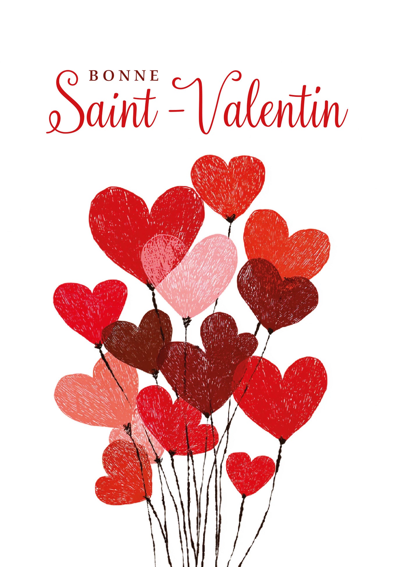 Bonne Saint-Valentin - Ballons coeurs