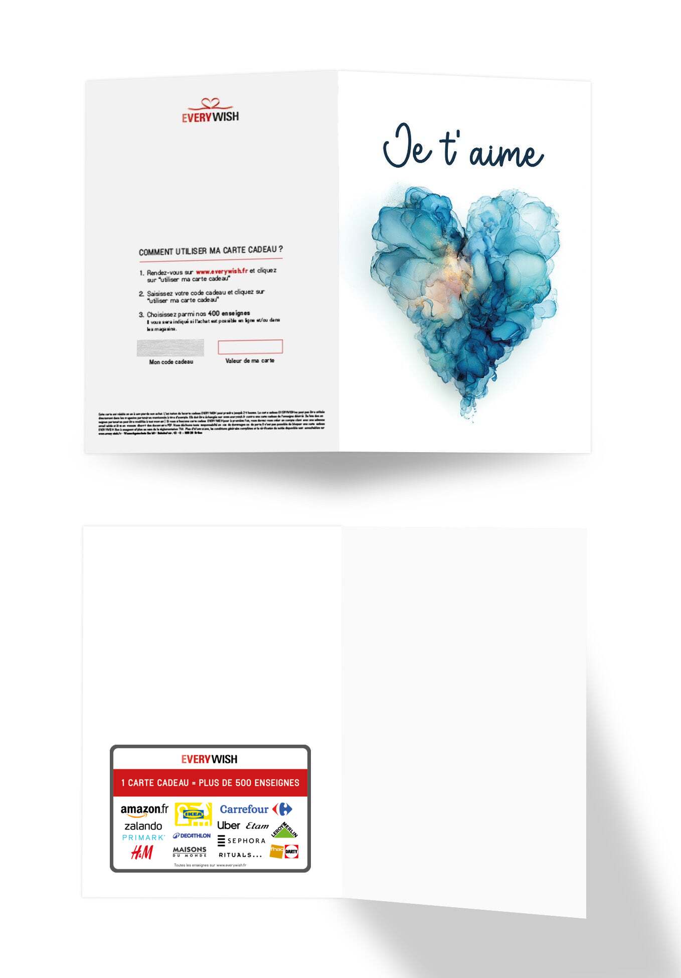 Je t'aime - Cœur bleu