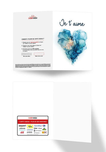 Je t'aime - Cœur bleu