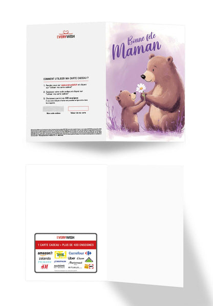 Bonne fête Maman - Ours violet