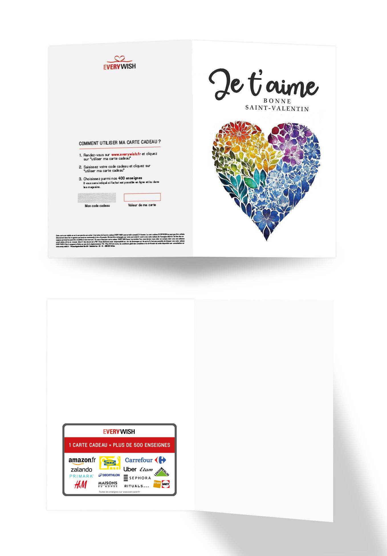 Je t'aime - Cœur coloré