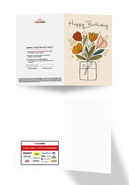 Happy Birthday - Fleurs cadeaux