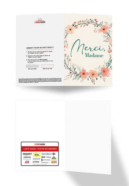 Merci Madame - Couronne de fleurs (Valeur du bon)