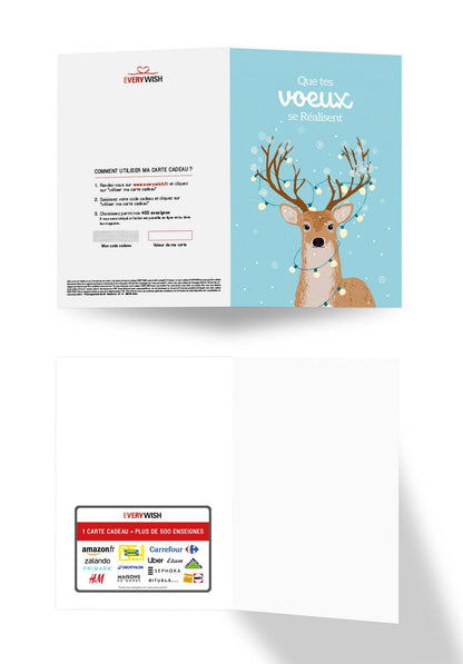 Que tes voeux - Guirlande lumineuse Renne