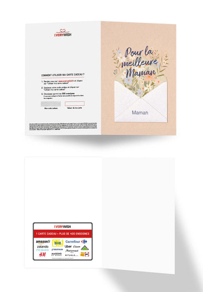 Pour la meilleure maman - Lettre fleurs