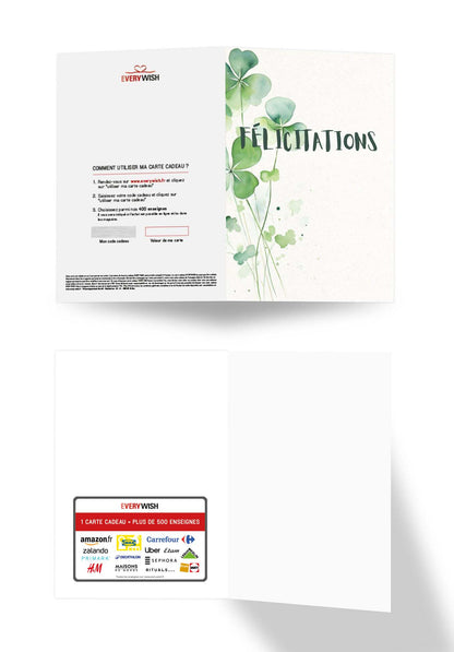 Félicitations - Feuille de trèfle