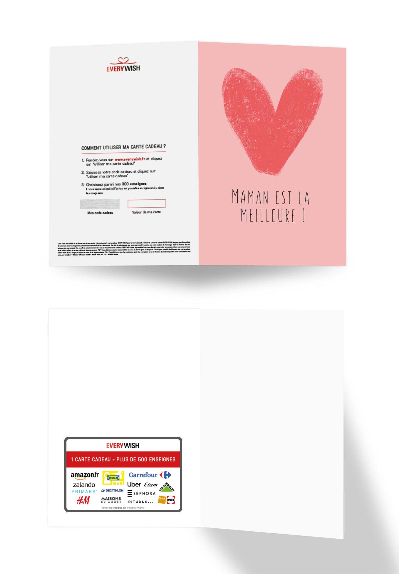 Maman est la meilleure - Cœur rose (Valeur du bon)