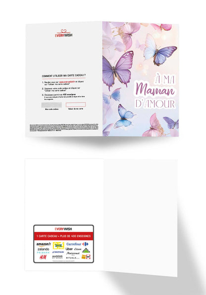À ma maman - Papillons Lila