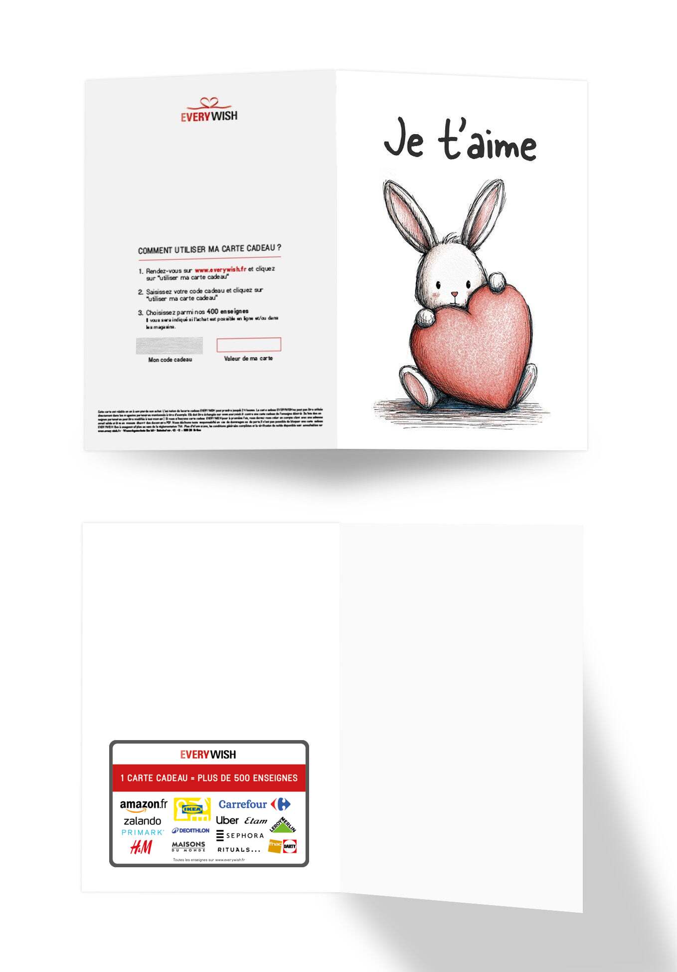 Je t'aime - Cœur de lapin