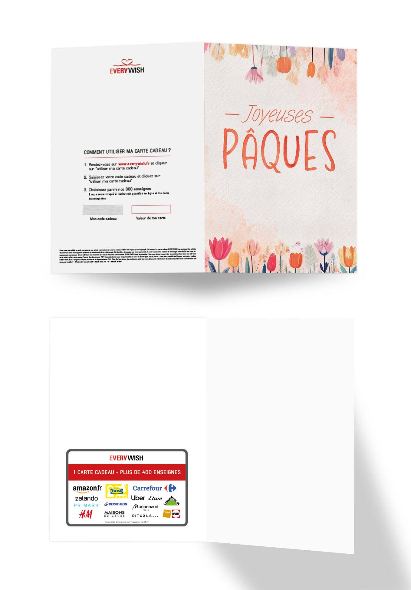 Joyeuses Pâques - Fleurs Aquarelle