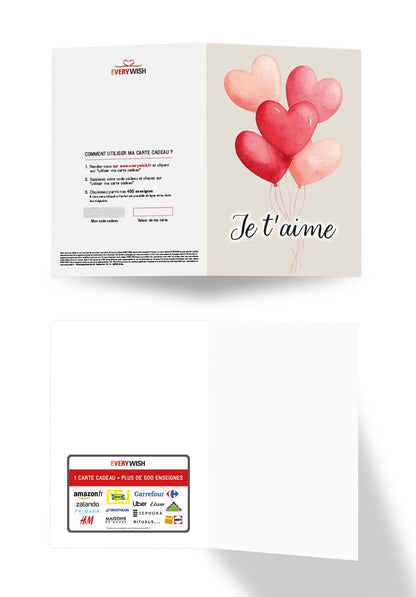 Je t'aime - Ballons coeurs