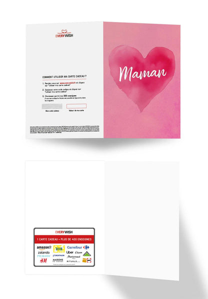 Maman - Cœur rose