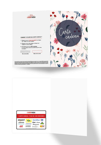 Carte Cadeau - Fleurs Bleu (Valeur du bon)