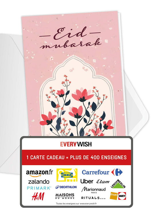 Eid Mubarak - Fleurs roses