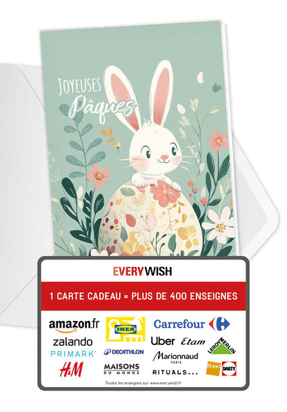 Joyeuses Pâques - Lapin Turquoise
