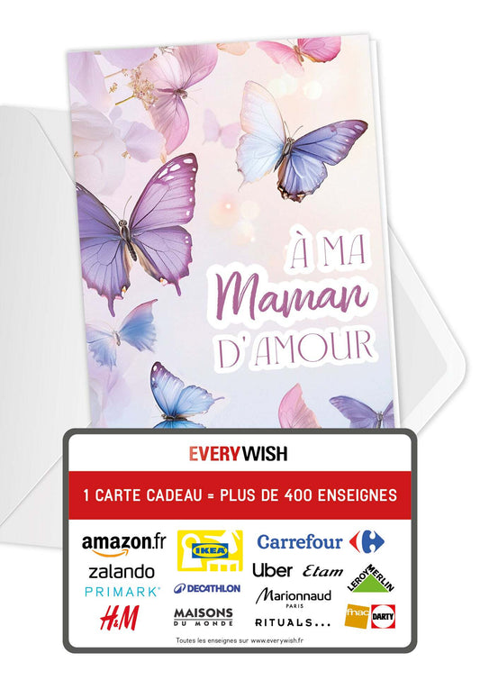 À ma maman - Papillons Lila