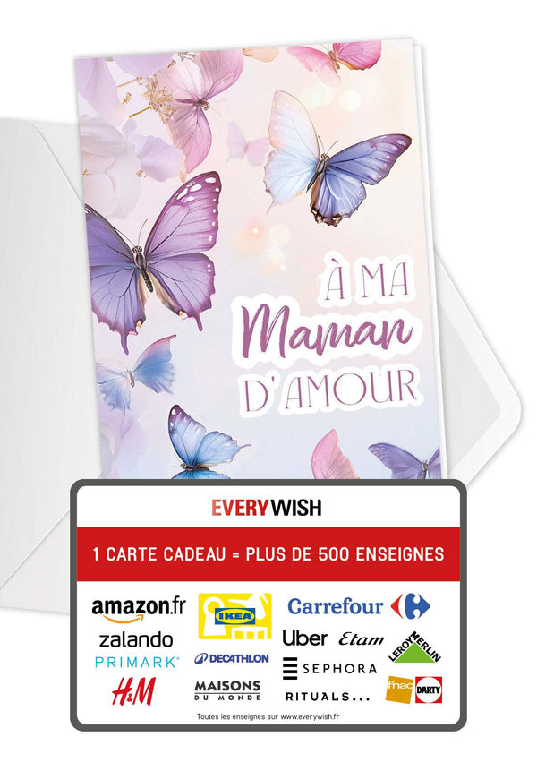 À ma maman - Papillons Lila