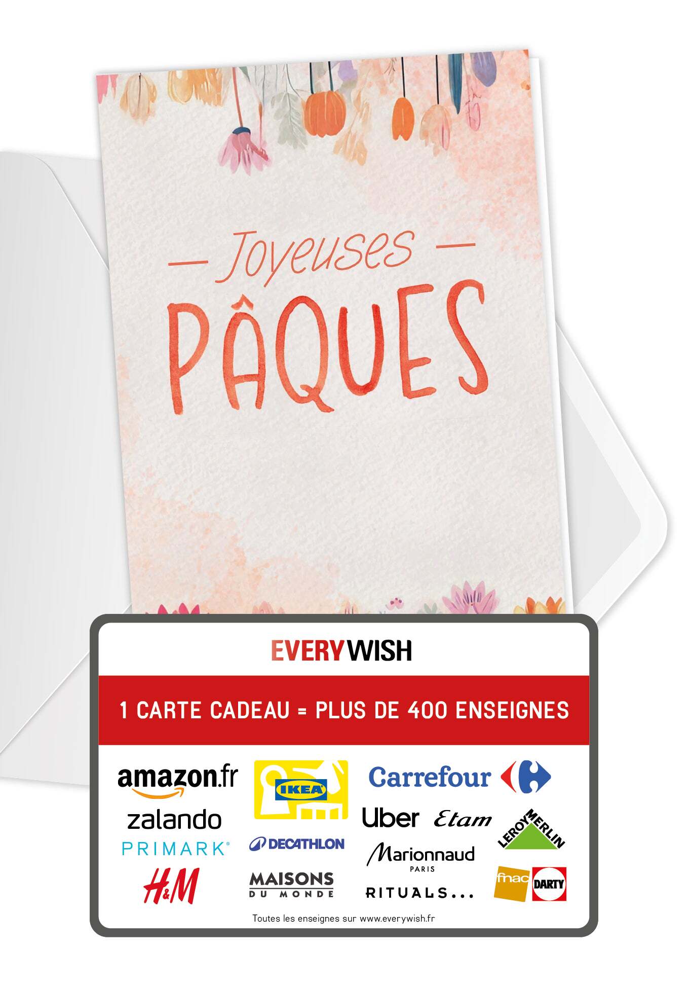 Joyeuses Pâques - Fleurs Aquarelle