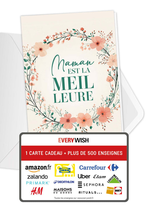 Maman est la meilleure - Couronne de fleurs