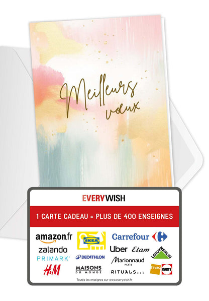Meilleurs vœux - Aquarelle colorée
