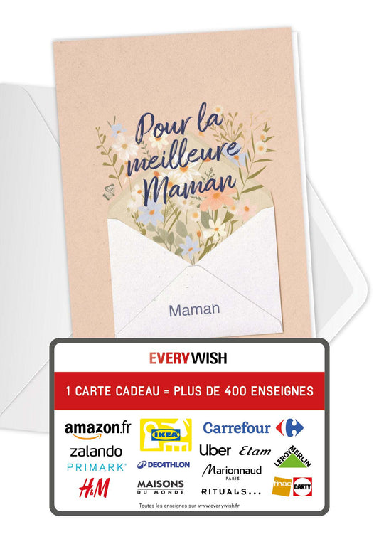 Pour la meilleure maman - Lettre fleurs