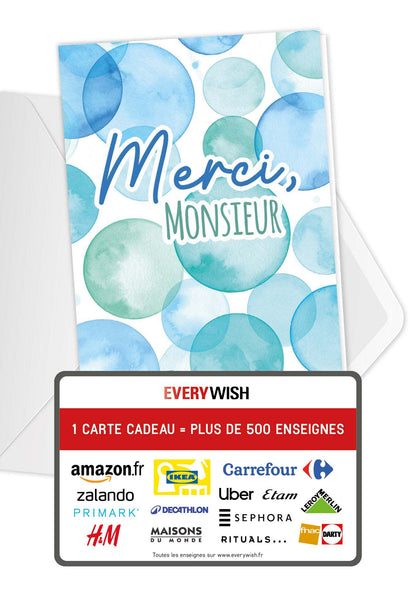 Merci Monsieur - Bulles bleues (Valeur du bon)