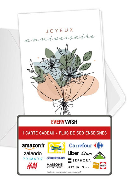 Joyeux anniversaire - Bouquet de fleurs