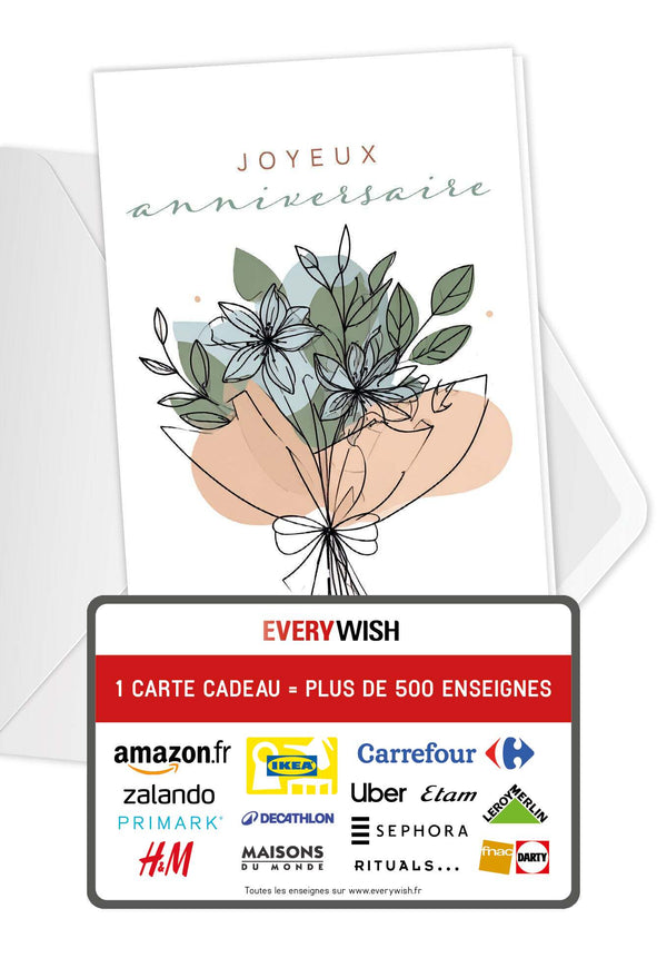 Joyeux anniversaire - Bouquet de fleurs