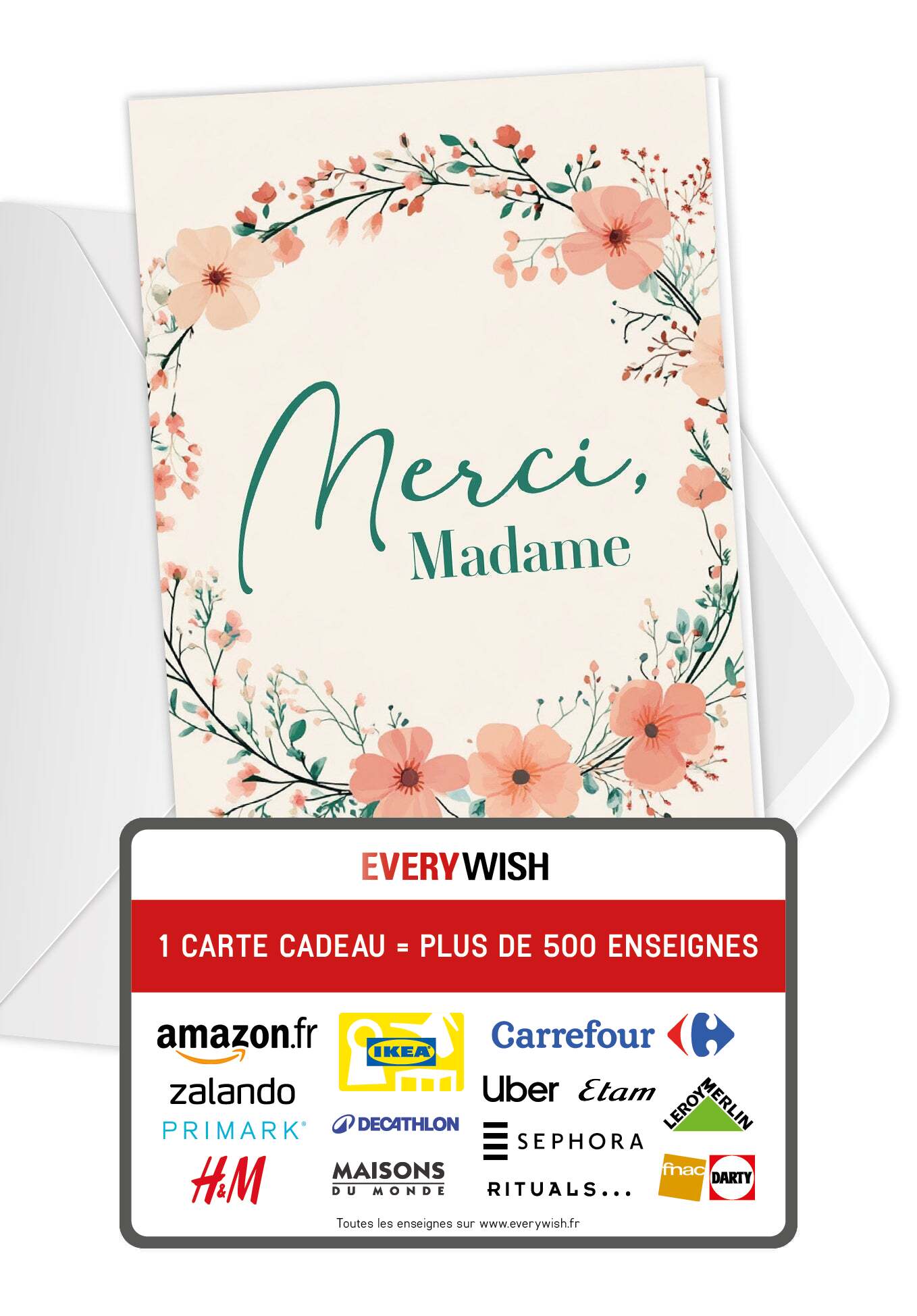 Merci Madame - Couronne de fleurs (Valeur du bon)