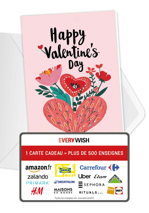 Happy Valentine's Day - Cœur et fleurs