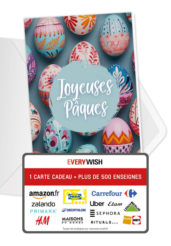 Joyeuses Pâques - Oeufs de Pâques colorés