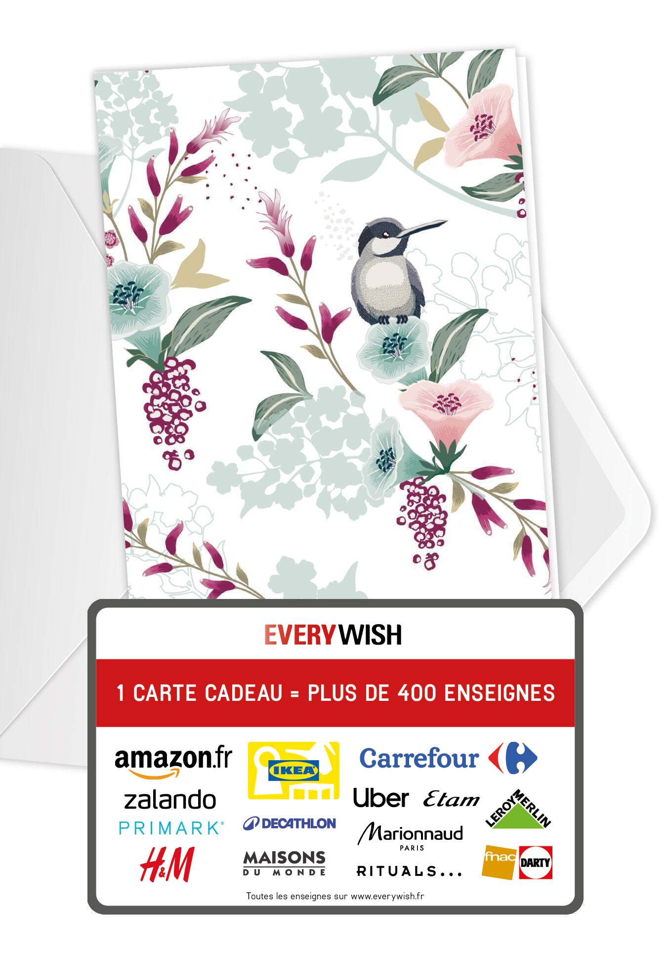 Oiseau sur fleur (Valeur du bon)