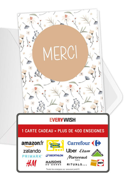 Merci - Fleurs Blanc