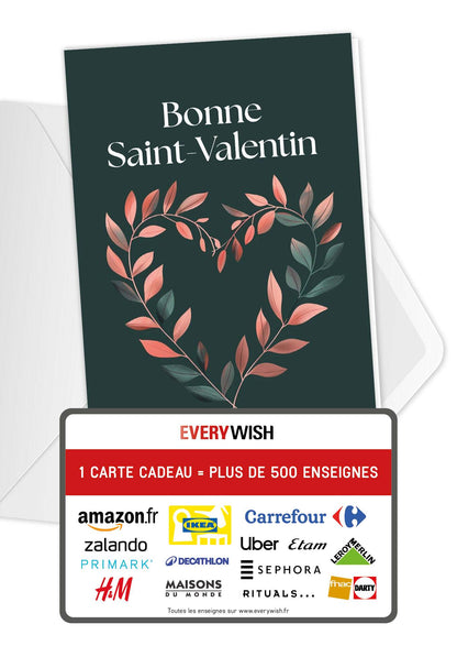 Bonne Saint-Valentin - Cœur vert foncé